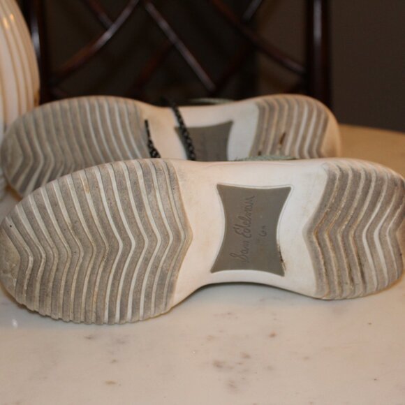 SAM EDELMAN MEENA SNEAKER SHOES US SIZE 6.5 GREEN BLACK WHITE - Picture 11 of 13